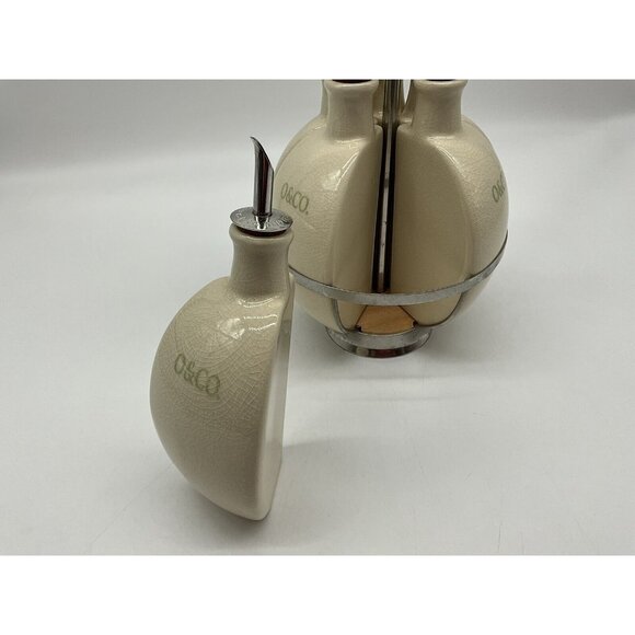 Oliviers & Co Vintage Kitchen Oils Caddy Creut Set Oils Holder MCM Collectible - Picture 12 of 15